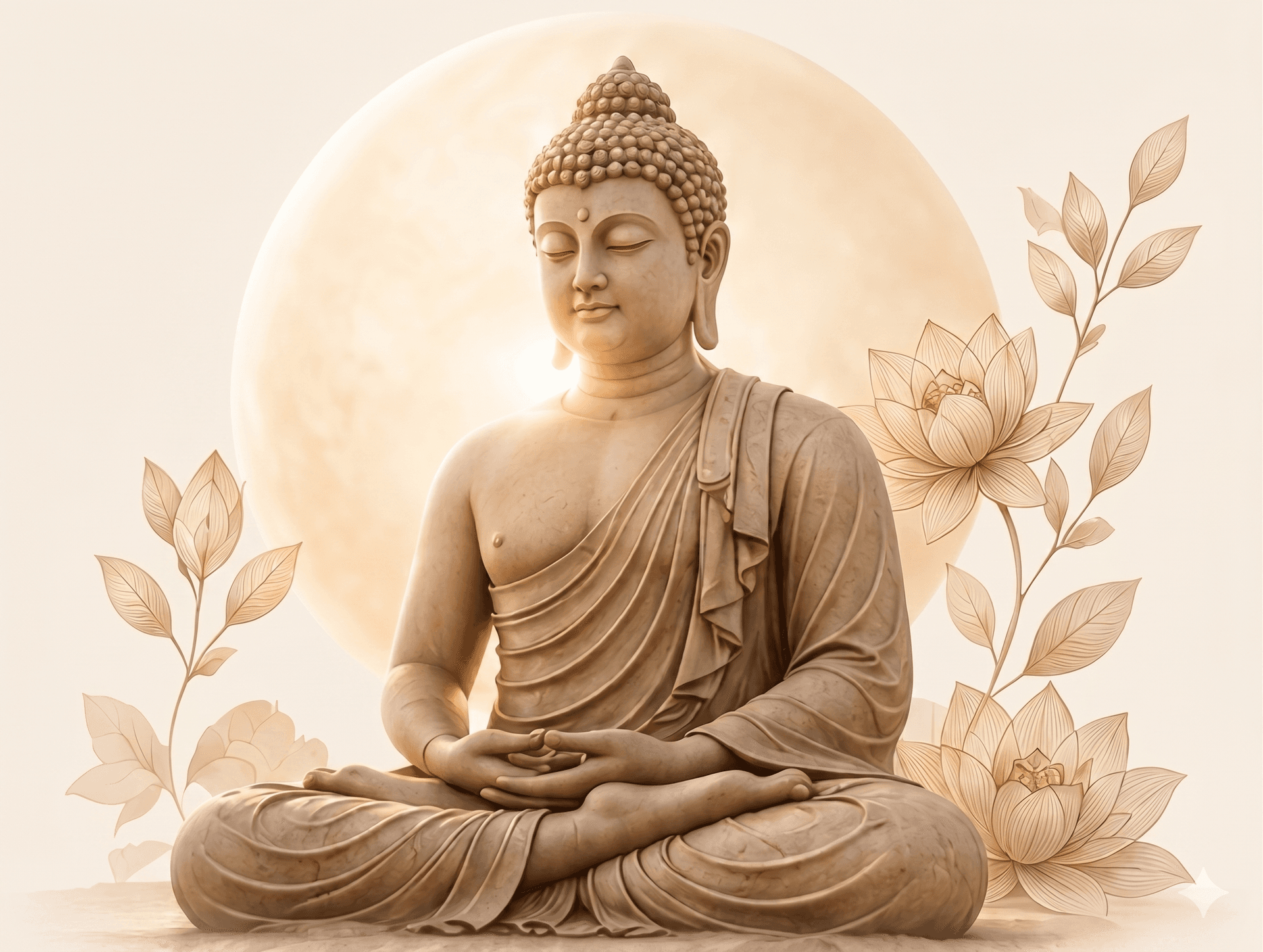 Aham Nirvana — meditative Buddha illustration
