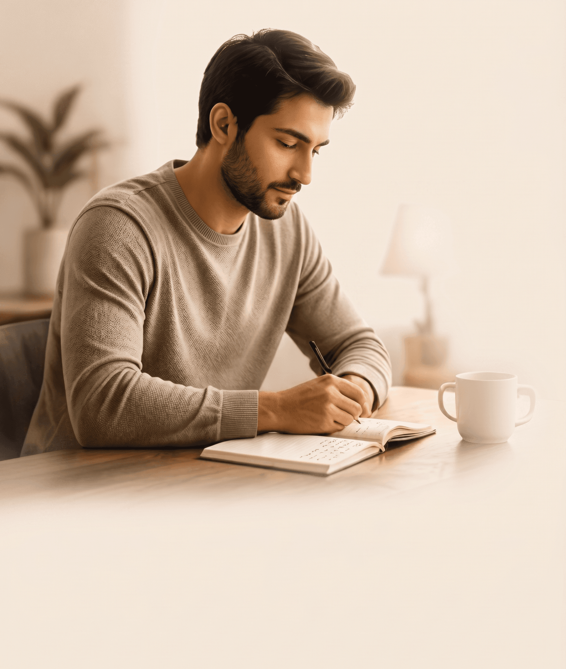 Person journaling — Aham Nirvana